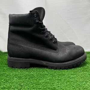 Timberland 6 inch Premium Boots Men's Size 10.5 M Black Nubuck Waterproof